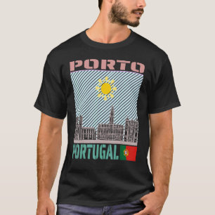 ポルト ポルトガル スカイライン 国 都市 スカイライン 地標 Tシャツ