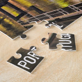 ポルト – ポルトガル。ドーロ川付近の夜景 ジグソーパズル (側面)