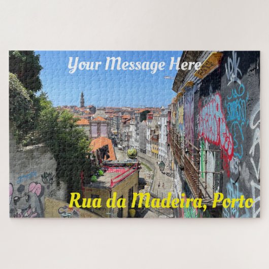 ポルト | Rua da Madeira |急な通りパズル ジグソーパズル (横)