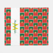 ポルパーソナライズされたガル国旗 フリースブランケット (正面(横))