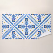 ポル伝統的トガルリスボンアズレジョ陶磁器タイル。 バスタオル (バスタオル)