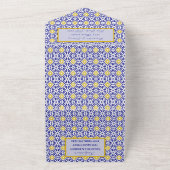 ポル地中海のト語の素朴タ結婚イル オールインワン招待状 (外側)