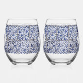 ポル素朴ガル結婚タイル ステムなしワイングラス (左)