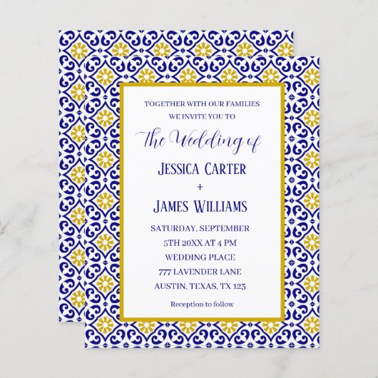 ポル素朴ト地中海の結婚タイル (正面/裏面)