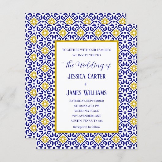 ポル素朴ト地中海の結婚タイル (正面/裏面)