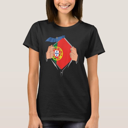 ポル誇りを持ったガル国旗 Tシャツ (正面)