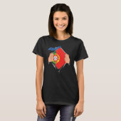 ポル誇りを持ったガル国旗 Tシャツ (正面フル)