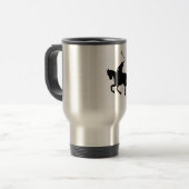 ポロのプレーヤーおよび馬 トラベルマグ (正面左)