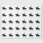 ポロのプレーヤーおよび馬 ラッピングペーパー (フラット)