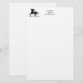 ポロのポニーに乗ったビンテージポロ選手 便箋 (正面/裏面)