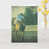 ポロの馬 カード (黄色い花)