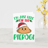 ポロギのためだけに来た - ポーランドのポロギ クリスマス カード (黄色い花)