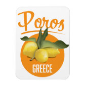 ポロスギリシャ旅行ポスターアートプリント マグネット (縦)