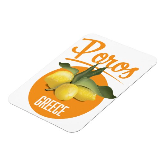 ポロスギリシャ旅行ポスターアートプリント マグネット (左側)