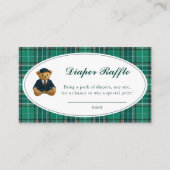 ポロテディベア赤ちゃんシャワーおむつラッフル エンクロージャーカード (正面)