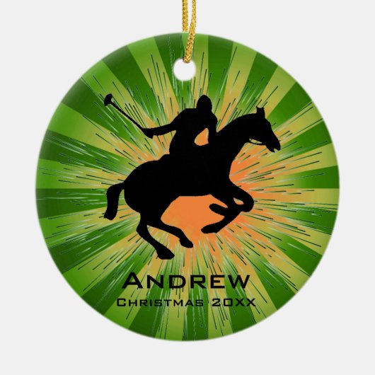 ポロパーソナライズされたオーナメント セラミックオーナメント (正面)