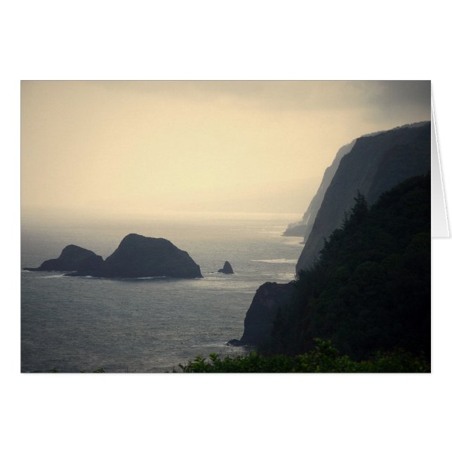 ポロルバレールックアウト、ハワイ、カード (正面横)