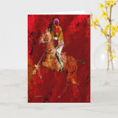 ポロ奏者 カード (黄色い花)