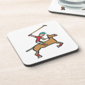 ポロ遊の馬と騎手 コースター (左側)