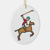 ポロ遊の馬と騎手 セラミックオーナメント (右)