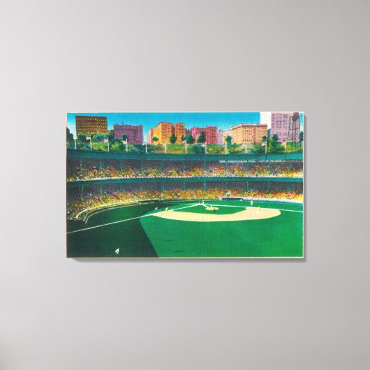 ポロ・グラウンズの眺めニューヨーク， NY キャンバスプリント (正面)