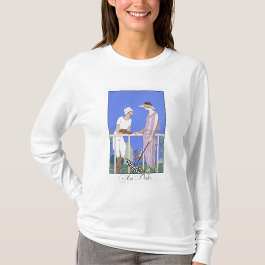 ポロ、1920-29年(pochoirのプリント) tシャツ (正面)