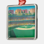 ポロGroundsNewヨーク、NYの眺め メタルオーナメント (左)