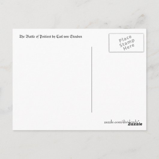 ポワティエの戦い ポストカード (裏面)