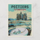 ポワティエフランスビューの未来のテーマパークPos ポストカード (正面)