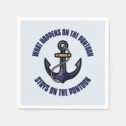 ポンおもしろいトゥーン休暇の旅で起こること スタンダードカクテルナプキン (正面)