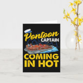 ポンおもしろいトゥーン船長来が暑い カード (黄色い花)