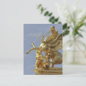 ポンアレキサンダーIII橋のペガサス像 ポストカード (スタンド正面)