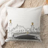 ポンアレクサンドルIIIオンセーヌ川 – パリフランス クッション (ブランケット)