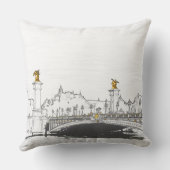 ポンアレクサンドルIIIオンセーヌ川 – パリフランス クッション (裏面)