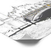 ポンアレクサンドルIIIオンセーヌ川 – パリフランス ポスター (角)