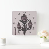 ポンアレクサンドレIIIブリッジ時計のランプのポスト スクエア壁時計 (ホーム)