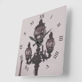 ポンアレクサンドレIIIブリッジ時計のランプのポスト スクエア壁時計 (傾斜)