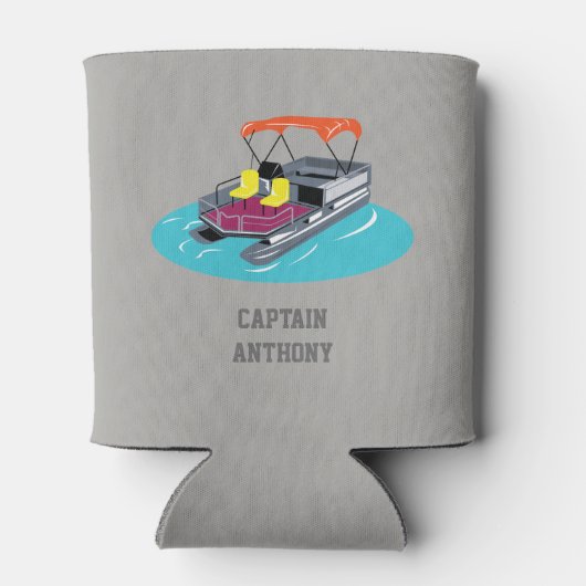 ポンカラフルトゥーンボートパーソナライズされたクーラーボックス 缶クーラー (裏面)