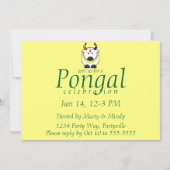 ポンガルポット、牛、木招待状 招待状 (正面)