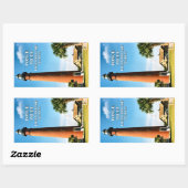 ポンスインレットライトハウス、フロリダスティッカー 長方形シール (シート)