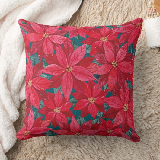 ポンスセティアスウィンターシェルター クッション (ブランケット)