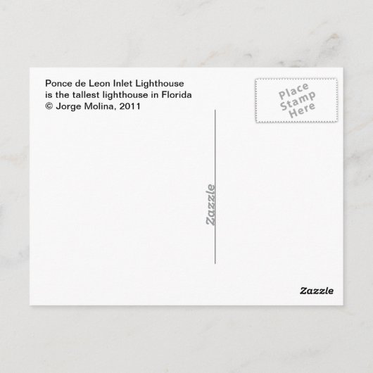 ポンスデレオンインレットライトハウス ポストカード (裏面)