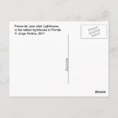 ポンスデレオンインレットライトハウス ポストカード (裏面)