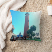 ポンスレオンインレットライトハウス写真オン クッション (ブランケット)