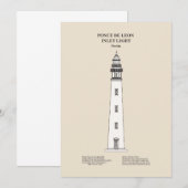 ポンセ・デ・レオン・インレット・ライト・ハウス – Florida - SBD サンキューカード (正面/裏面)