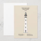 ポンセ・デ・レオン・インレット・ライト・ハウス – Florida - SBD ノートカード (正面/裏面)