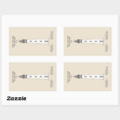 ポンセ・デ・レオン・インレット・ライト・ハウス – Florida - SBD 長方形シール (シート)