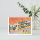 ポンセ、プエルトリコヴィンテージ旅行からの挨拶 ポストカード (スタンド正面)