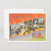 ポンセ、プエルトリコヴィンテージ旅行からの挨拶 ポストカード (正面/裏面)