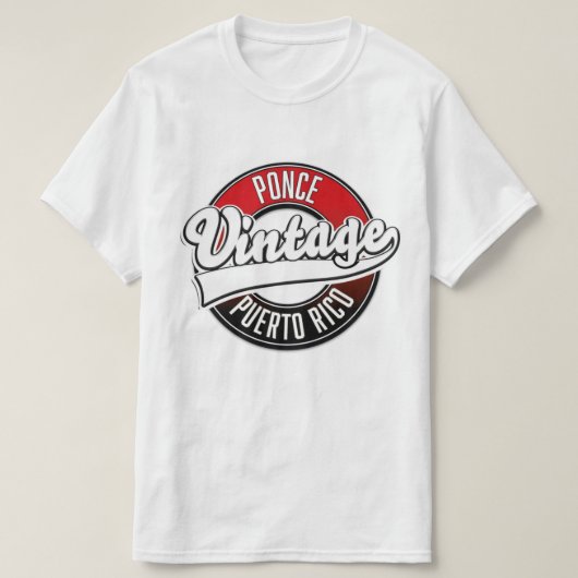 ポンセ プエルトリコ ヴィンテージ ロゴ Tシャツ (デザイン正面)